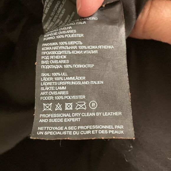 Club Monaco Reeta Italian Wool Leather Moto long jacket women’s S biker trench c - Picture 12 of 12